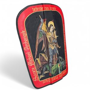 MALOVANÝ STŘEDOVĚKÝ ŠTÍT - JIŘÍ - ŠTÍTY STŘEDOVĚKÉ - ZBROJE