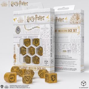 HRACÍ KOSTKY SADA HARRY POTTER. HUFFLEPUFF, ŽLUTÁ - HRACÍ KOSTKY A KALÍŠKY - HRY A KNIHY