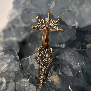 FIBULA - SLOVANSKÝ PŘÍVĚŠEK, ODLÉVANÝ GRANULOVANÝ A FILIGRÁNOVÝ ŠPERK, BRONZ - PŘÍVĚSKY - ŠPERKY
