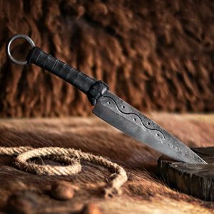 CRUACHAN - KELTSKÝ NŮŽ, KOVANÝ S OČKEM, ZDOBENÝ - NOŽE HISTORICKÉ - ZBRANĚ