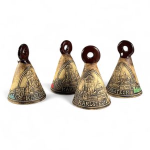 KARLŠTEJN, KERAMICKÝ ZVONEK - UŽITNÁ KERAMIKA - STOLOVÁNÍ