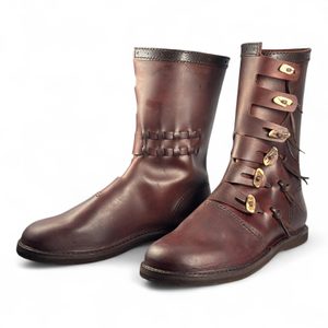 JARL, VIKINGSÉ VYSOKÉ BOTY S PAROHOVÝMI KNOFLÍKY - VIKINSKÉ A SLOVANSKÉ BOTY - MÓDA