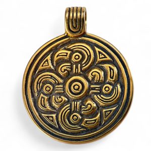 ORLÍ HLAVY, SLUNEČNÍ SYMBOL, BRONZOVÝ PŘÍVĚŠEK - PŘÍVĚSKY - ŠPERKY