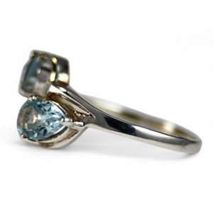 ORBITA, PRSTEN, MODRÝ TOPAZ, STŘÍBRO 925/1000 - PRSTENY - STŘÍBRNÉ ŠPERKY