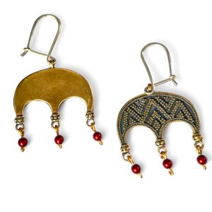 LUDMILA, NÁUŠNICE, BRONZ, ČERVENÉ - NÁUŠNICE - ŠPERKY