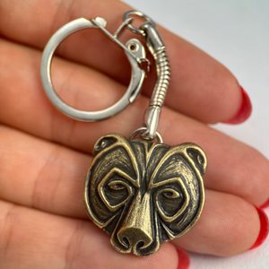 URSUS, MEDVĚD, KLÍČENKA STAROMOSAZ - KLÍČENKY Z KOVU - ŠPERKY