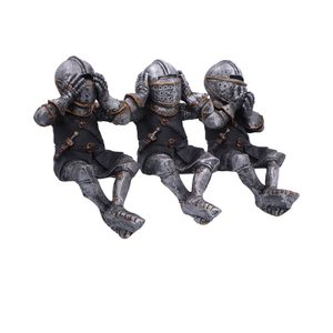 TŘI RYTÍŘI - NEVIDÍM, NEMLUVÍM, NESLYŠÍM, 11 CM - FIGURKY - HOME DECOR