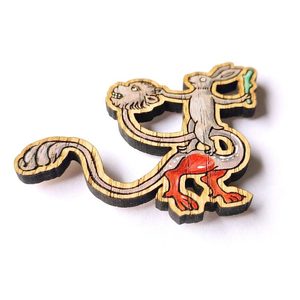 STŘEDOVĚKÝ PIN MONSTRUM AVIS SIMIAE - STŘEDOVĚKÉ POUTNICKÉ ODZNAKY - ŠPERKY