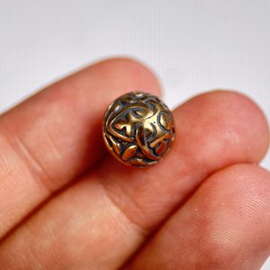 KNOFLÍK, XIV. - XV. STOLETÍ, BRONZ - BROŽE A KNOFLÍKY - ŠPERKY