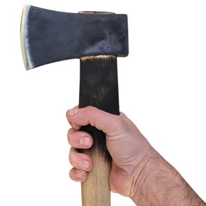 KOVANÁ BUSHCRAFT SEKERA - KANADSKÝ TYP Z UHLÍKOVÉ OCELI - ROBSON - SEKERY - ZBRANĚ