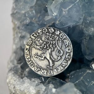 PRAŽSKÝ GROŠ, REPLIKA STŘEDOVĚKÉ MINCE AG 925/1000, 12G - STŘEDOVĚK AŽ RENESANCE, MINCE - KOVÁŘSTVÍ A MINCE