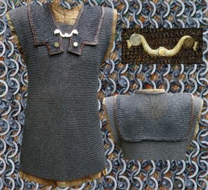 LORICA HAMATA, NÝTOVANÁ KROUŽKOVÁ ZBROJ, 6 MM, 150 CM × 80 CM - KROUŽKOVÁ ZBROJ - ZBROJE