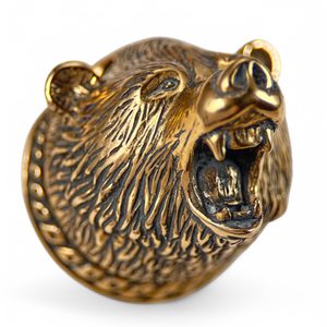 BERSEKER, MEDVĚD S RANĚ STŘEDOVĚKÝMI ORNAMENTY, BRONZ - PŘÍVĚSKY - ŠPERKY