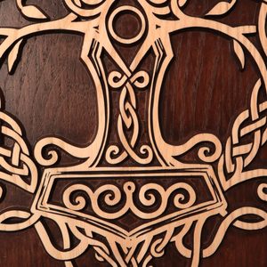 YGGDRASIL NÁSTĚNNÁ DEKORACE, DESKA - DŘEVĚNÉ OBRAZY - HOME DECOR