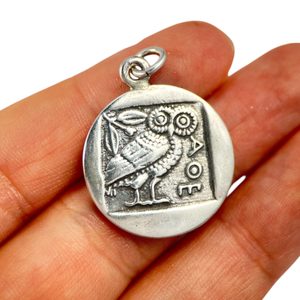 ATHÉNSKÁ TETRADRACHMA, STŘÍBRNÝ PŘÍVĚSEK, AG 925 - PŘÍVĚSKY - STŘÍBRNÉ ŠPERKY