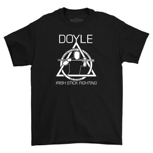 DOYLE STYLE, IRISH STICK FIGHTING, ČERNÉ PÁNSKÉ TRIČKO - TRIČKA PÁNSKÁ - MÓDA