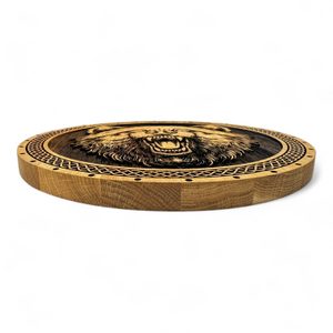 VLK FENRIR, DŘEVĚNÝ NÁSTĚNNÝ OBRAZ 32CM - DŘEVĚNÉ OBRAZY - HOME DECOR