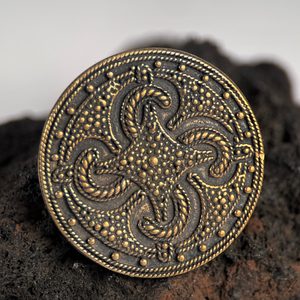 VIKINSKÁ BROŽ THUMBY-BIENEBEK, REPLIKA, BRONZ - BROŽE A KNOFLÍKY - ŠPERKY