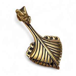 DRAKKAR, LOĎ, VIKINGOVÉ, AMULET BRONZ - PŘÍVĚSKY - ŠPERKY