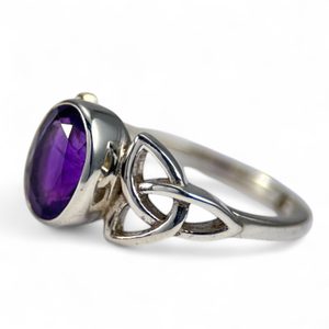 CELTIC KNOT, PRSTEN, AMETYST STŘÍBRO 925/1000 - PRSTENY - STŘÍBRNÉ ŠPERKY