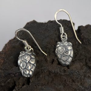 CHMEL - CHMELOVÁ ŠIŠKA, STŘÍBRNÉ NÁUŠNICE, AG 925 - NÁUŠNICE - STŘÍBRNÉ ŠPERKY