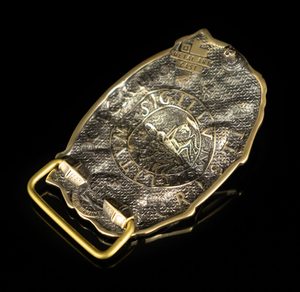 TEMPLAR, PŘEZKA NA OPASEK, MOSAZ - SPONY A KOVÁNÍ - SEDLÁŘSTVÍ