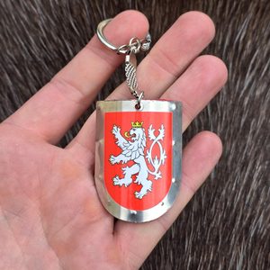 ČECHY, STŘEDOVĚKÝ ŠTÍT, KLÍČENKA, KOV, RUČNÍ PRÁCE - KLÍČENKY Z KOVU - ŠPERKY