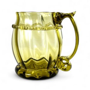 PŮLLITR NA PIVO, HISTORICKÉ ZELENÉ LESNÍ SKLO - HISTORICKÉ SKLO - STOLOVÁNÍ