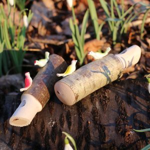 PÍŠŤALKA DŘEVĚNÁ, KUKAČKA - SOŠKY, RELIÉFY, TRUHLY - HOME DECOR