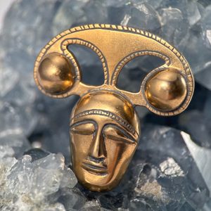 KELTSKÁ HLAVA, LATÉNSKÝ VÝTVARNÝ STYL, AMULET, BRONZ - PŘÍVĚSKY - ŠPERKY