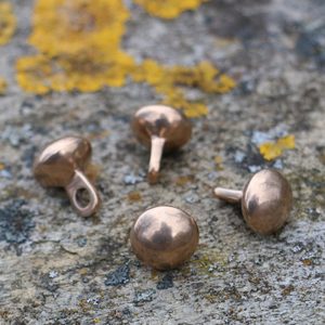 VIKINSKÝ KNOFLÍK, BIRKA, ŠVÉDSKO BRONZ - HLADKÝ - KOVÁNÍ NA OPASKY - ŠPERKY