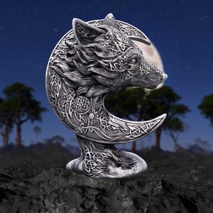 KELTSKÝ VLK - PŮLMĚSÍC, FIGURKA, 25CM - FIGURKY - HOME DECOR