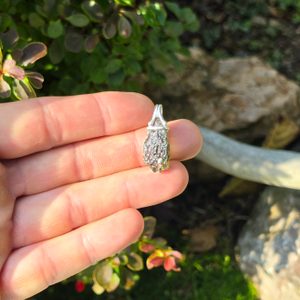 Silberanhänger mit Moldavit, Silber 925