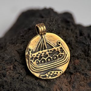 VIKINKSKÁ LOĎ, BRONZ - ŠPERKY