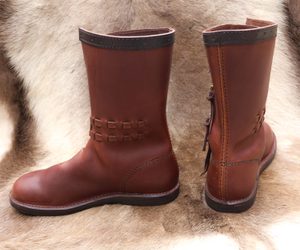 JARL, VIKINGSÉ VYSOKÉ BOTY S PAROHOVÝMI KNOFLÍKY - VIKINSKÉ A SLOVANSKÉ BOTY - MÓDA