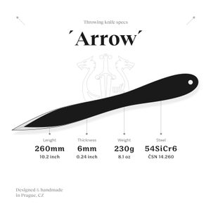 ARROW, ZÁVODNÍ VRHACÍ NŮŽ - VRHACÍ NOŽE WULFLUND FORGE - ZBRANĚ