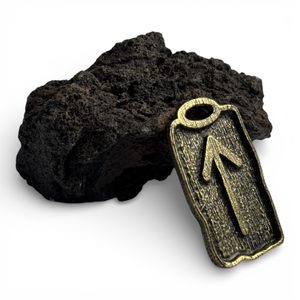 TIWAZ - RUNOVÝ AMULET, ZINEK STAROMOSAZ - RUNY - ŠPERKY