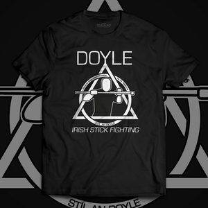 DOYLE STYLE, IRISH STICK FIGHTING, ČERNÉ PÁNSKÉ TRIČKO - TRIČKA PÁNSKÁ - MÓDA