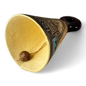 KARLŠTEJN, KERAMICKÝ ZVONEK - UŽITNÁ KERAMIKA - STOLOVÁNÍ