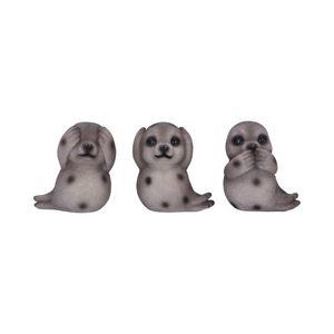 SELKIE, NEVIDÍM, NEMLUVÍM, NESLYŠÍM 3 KUSY, 7,5 CM - FIGURKY - HOME DECOR