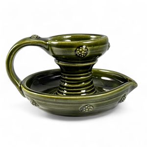 HISTORICKÝ SVÍCEN, KERAMICKÝ, ZELENÝ - SVÍCNY - HOME DECOR