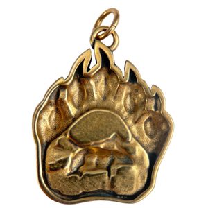 MEDVĚD - MEDVĚDÍ STOPA, PŘÍVĚSEK, BRONZ - PŘÍVĚSKY - ŠPERKY