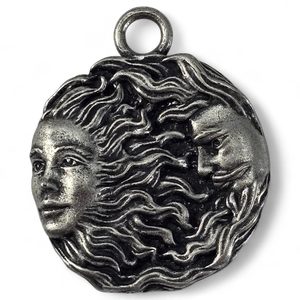 CONIUNCTIO, MĚSÍC A SLUNCE, PŘÍVĚSEK, ZINEK - MAGICKÉ AMULETY - ŠPERKY