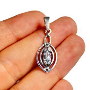 MAIA, STŘÍBRNÝ PŘÍVĚSEK S MODRÝM TOPAZEM, AG 925 - PŘÍVĚŠKY S KAMENY, STŘÍBRO - STŘÍBRNÉ ŠPERKY