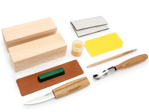 DÁRKOVÁ VYŘEZÁVACÍ SADA BEAVERCRAFT DIY10 DŘEVÁKY- WOODEN CLOGS CARVING KIT - ŘEZBÁŘSKÁ DLÁTA - TÁBOŘENÍ A ŘEMESLA