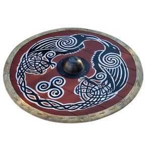 VIKINGSKÝ ŠTÍT, HUGINN A MUNINN 80CM - DEKORATIVNÍ ŠTÍTY - ZBROJE