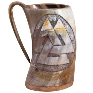 WALKNUT, VIKINGSKÝ POHÁR Z ROHOVINY - ROHY NA PITÍ - STOLOVÁNÍ