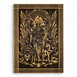 ODIN, NÁSTĚNNÁ DEKORACE, DŘEVO 32X46CM - DŘEVĚNÉ OBRAZY - HOME DECOR