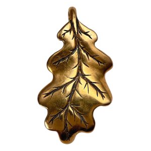 DUBOVÝ LIST, PŘÍVĚŠEK, NÁHRDELNÍK, BRONZ - PŘÍVĚSKY - ŠPERKY