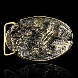 RIDE OR DIE, PŘEZKA NA OPASEK, MOSAZ - SPONY A KOVÁNÍ - SEDLÁŘSTVÍ